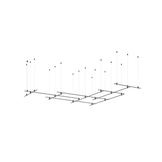 Donolux DL20225L2000x6L1000x4C Black Donolux Magnet Modular System «CODE 1.2», L2000x6xL1000х4хH95-3000 мм (высота регулируется), DC24V,, изображение 3