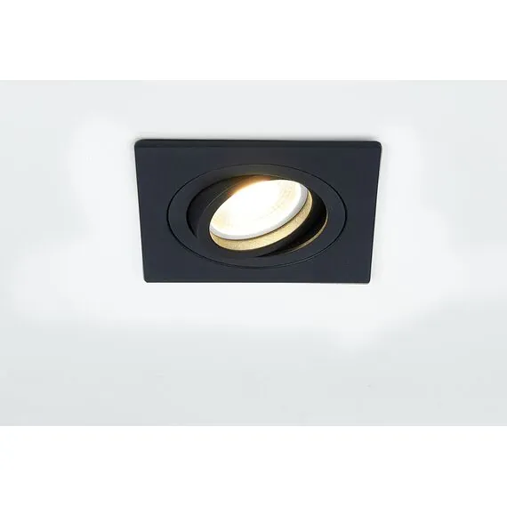 Donolux DL1520SQ1B Светильник встраиваемый, поворотный квадрат, GU10, L92хW92xH60мм, IP20, черный, без лампы, изображение 4