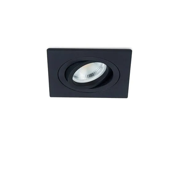 Donolux DL1520SQ1B Светильник встраиваемый, поворотный квадрат, GU10, L92хW92xH60мм, IP20, черный, без лампы, изображение 2
