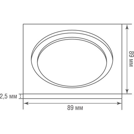 Donolux Frame DL20761B1 Декоративная  одиночная рамка для светильника DL20761, 89х89х2.5,  черная, изображение 6