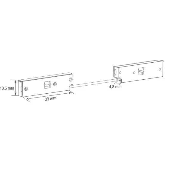 Donolux Сonnector 90 DLSM B Токопроводящий соединитель для шинопроводов Slim Line Mini, DC 24В, L108xW4,8xH10,5 мм, длина провода 10 мм, черный, изображение 2