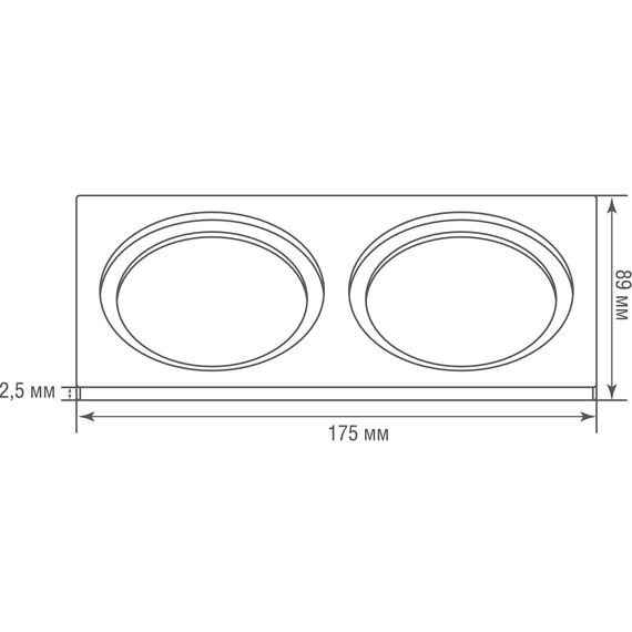 Donolux Frame DL20761B2 Декоративная  двойная рамка для светильника DL20761, 175х89х2.5, черная, изображение 6