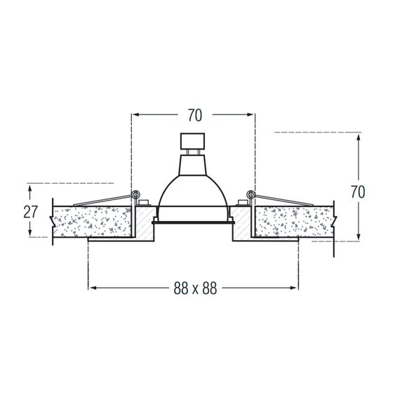 Donolux SA1610.50 Donolux светильник встраиваемый, повор,MR16,D88 х 88 мм, max 50w GU5,3, IP20, литье,золото, изображение 4