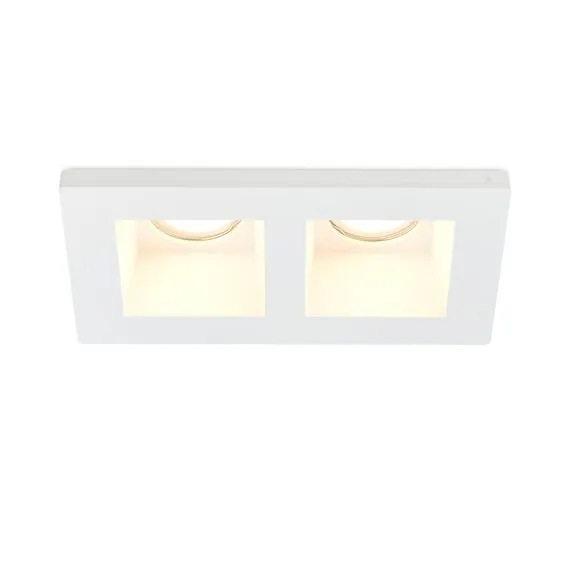 Donolux DL270SQ2W Светильник встраиваемый гипсовый, белый, 2xGU10, изображение 2