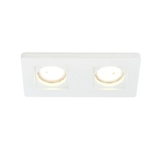 Donolux DL271SQ2W Светильник встраиваемый гипсовый, белый, 2xGU10, изображение 4