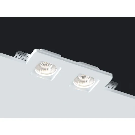 Donolux DL271SQ2W Светильник встраиваемый гипсовый, белый, 2xGU10, изображение 3