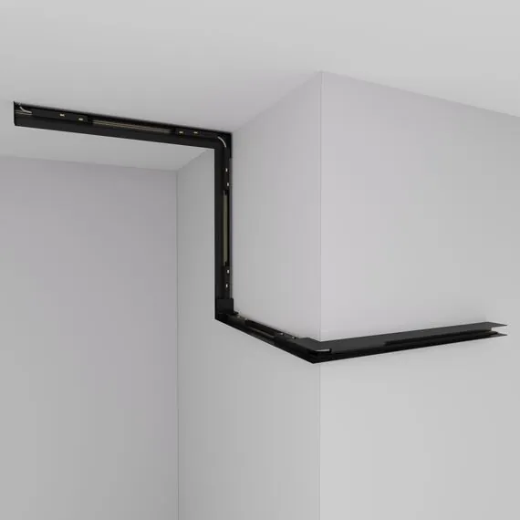 Donolux Connector 90 B Токопроводящий угловой соединитель для подвесного/накладного/встраиваемого шинопровода, провод 5 см, черный, изображение 2