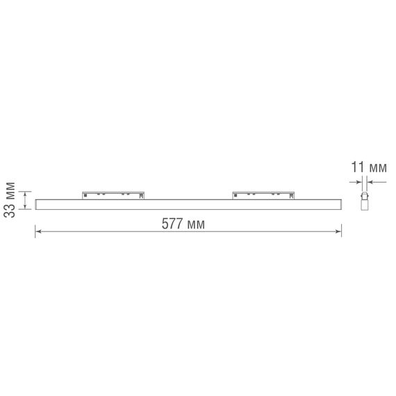 Donolux DL20601WW16W Led светильник Slim Line, Line, DC 48В 16Вт, L577xW11xH33 мм, 1020Лм, 90°, 3000К, недиммируемый, IP20, Ra>90, белый, изображение 5
