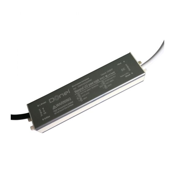 Donolux DNHF40V24IP67 Блок питания для светодиодной ленты 40Вт,DC24В,1.66А, IP67, 140x30x20мм