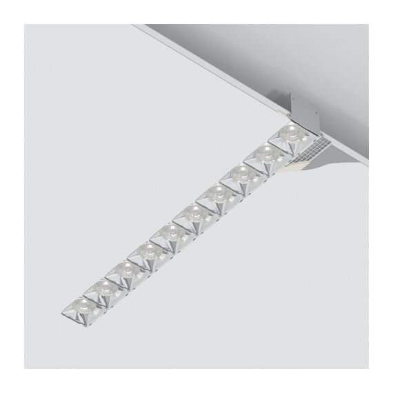 Donolux DL18519M141A20.38.383CH 150 Donolux Led светильник встраиваемый, 20W, 383х74,8мм, H39,8мм, 1800Lm, 38°, 3000К, Ra80, IP20, UGR16, корп