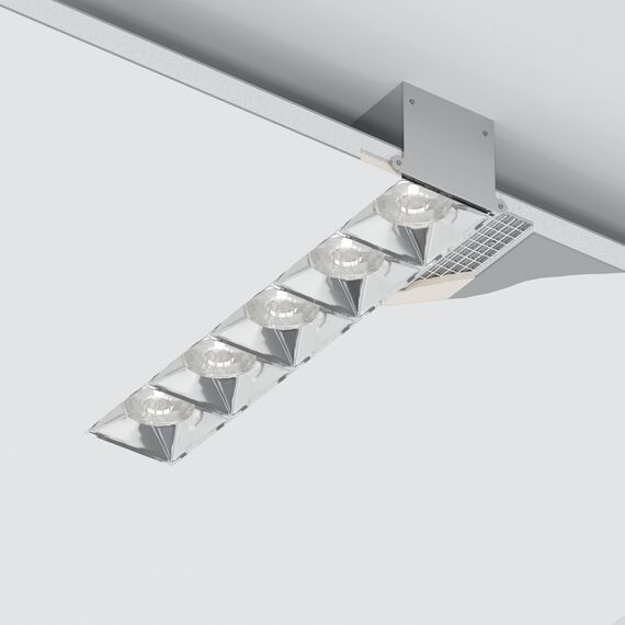 Donolux DL18519M141A10.38.193CH 150 Donolux Led Eye Unite + светильник встраиваемый, 10W, 193х74,8мм, H39,8мм, 900Lm, 38°, 3000К, Ra80, IP20,, изображение 5