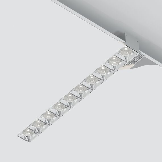 Donolux DL18519M141A20.38.383CH 150 Donolux Led светильник встраиваемый, 20W, 383х74,8мм, H39,8мм, 1800Lm, 38°, 3000К, Ra80, IP20, UGR16, корп, изображение 5