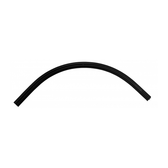 Donolux R Corner 600 InB Круглый угол-соединитель для встраиваемого шинопровода Slim Line Mini, R600*L400*H15, черный