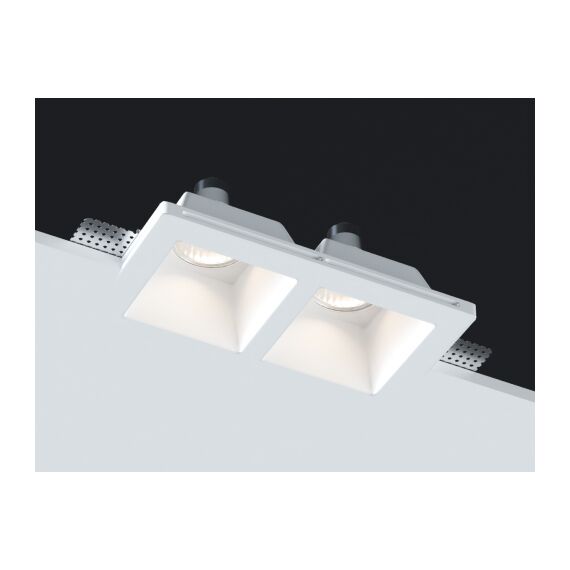 Donolux DL270SQ2W Светильник встраиваемый гипсовый, белый, 2xGU10