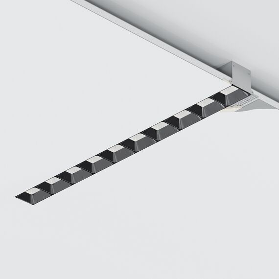 Donolux DL18519M141A20.30.383GB 151 Donolux Led светильник встраиваемый, 20W, 383х74,8мм, H39,8мм, 1800Lm, 30х75°, 3000К, Ra80, IP20, UGR16, к, изображение 5