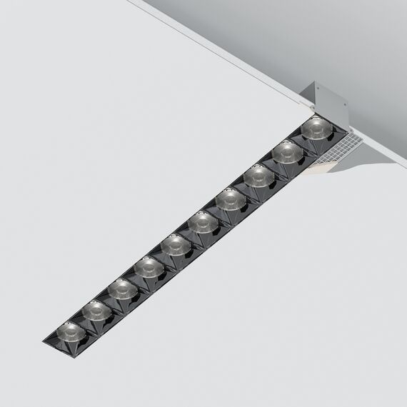Donolux DL18519M141A20.38.383GB 150 Donolux Led светильник встраиваемый, 20W, 383х74,8мм, H39,8мм, 1800Lm, 38°, 3000К, Ra80, IP20, UGR16, корп, изображение 5