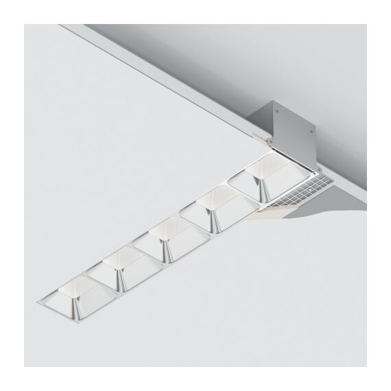 Donolux DL18519M141A10.30.193CH 151 Donolux Led светильник встраиваемый, 10W, 193х74,8мм, H39,8мм, 900Lm, 30х75°, 3000К, Ra80, IP20, UGR16, ко