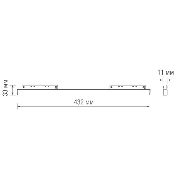 Donolux DL20602WW18B Led светильник Slim Line, Eye, DC 48В 18Вт, L432xW11xH33 мм, 1200Лм, 36°, 3000К, недиммируемый, IP20, Ra>90, черный, изображение 5
