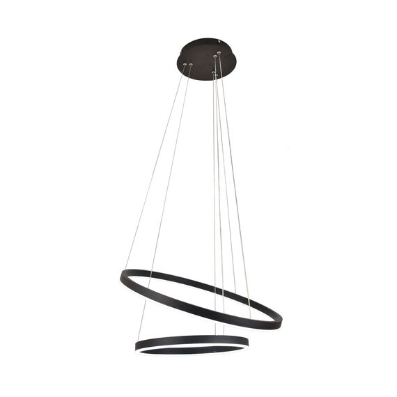 Kink Light 08219,19A(4000K) Подвес диммируемый Тор черный d60+40 h150 Led 60W (4000K) с пультом ДУ