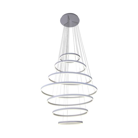 Kink Light 08537,01(4000K) Подвес Тор белый h300 d40+60+80+100+80+60+40 Led 284W (4000K) с пультом ДУ