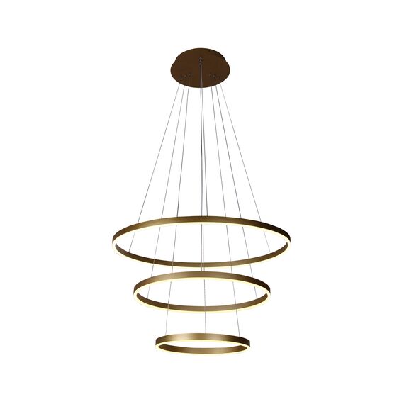 Kink Light 08223,33(3000K) Подвес Тор матовое золото d80+60+40 h200 Led 110W (3000K) диммируемый, с пультом ДУ