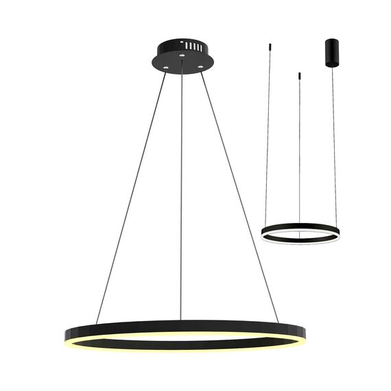 Kink Light 08212,19A(4000K) Подвес Тор черный d40 h150 Led 23W (4000K) 2 типа крепления