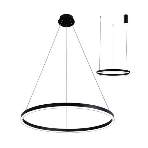 Kink Light 08213,19A(4000K) Подвес Тор черный d60 h150 Led 33W (4000K) 2 типа крепления