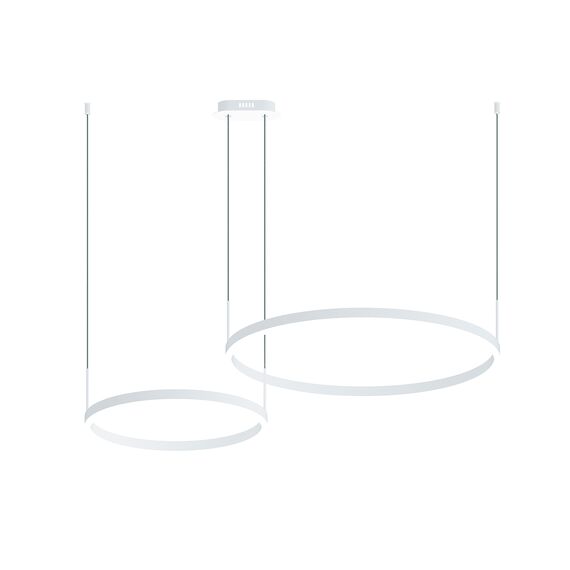 Kink Light 08219,01PA(4000K) Подвес диммируемый Тор белый w90*60(d40+60) h150 Led 60W (4000K) с пультом ДУ