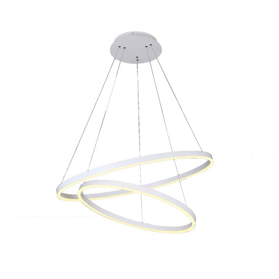 Kink Light 08220,01A(4000K) Подвес диммируемый Тор белый d80+60 h150 Led 86W (4000K)