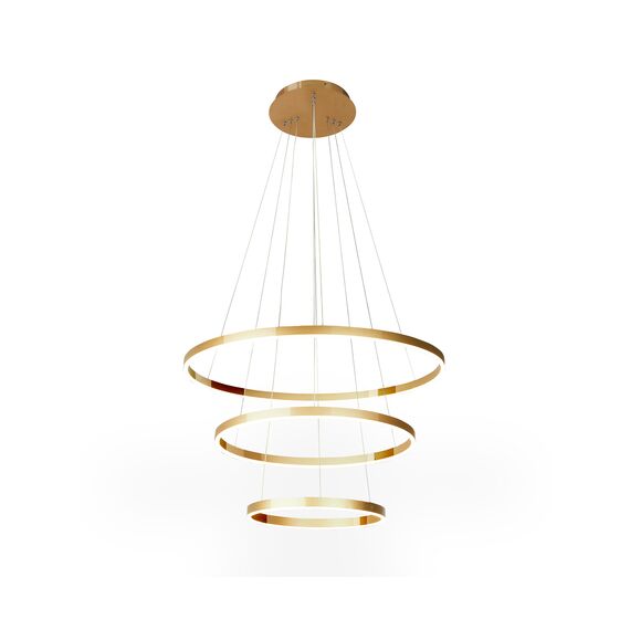 Kink Light 08223,36A(3000K) Подвес диммируемый Тор латунь d80+60+40 h150 Led 110w (3000K) с пультом ДУ