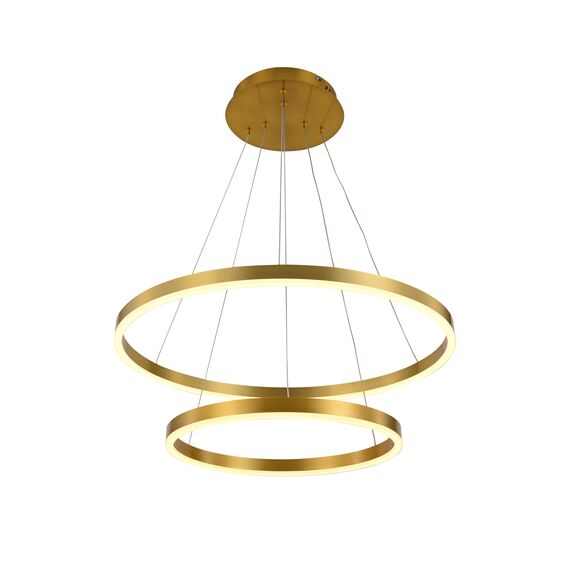 Kink Light 08219,36A(3000K) Подвес диммируемый Тор латунь d60+40 h150 Led 60W (3000K) с пультом ДУ