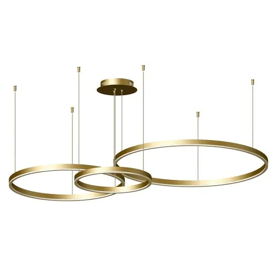 Kink Light 08223,33S(3000K) Подвес Тор матовое золото w133.5*95 (d80+60+40) h150 Led 110W (3000K), без диммера