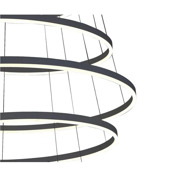Kink Light 08537,19(4000K) Подвес Тор черный h300 d40+60+80+100+80+60+40 Led 284W (4000K) с пультом ДУ, изображение 3
