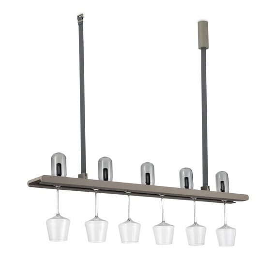 Donolux DL20711WW20W5 Grey Подвес, 20Вт (LED 5x0,5Вт+светодиодная лента 17,5Вт), серый, изображение 3