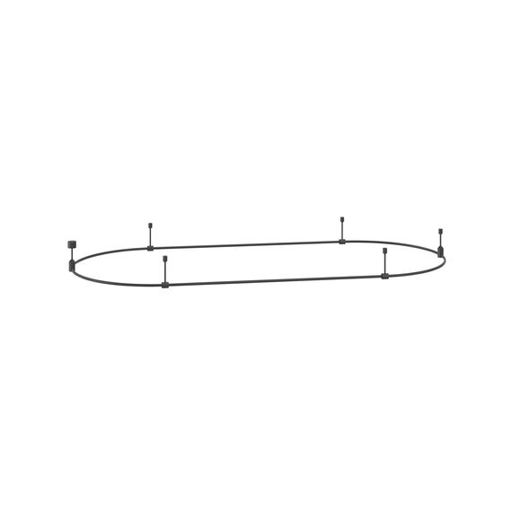 Donolux DL20225OV1800B Black Donolux Magnet Modular System «CODE 1.2», D800xL1800хH135 мм, DC24V, овальное основание для модульны, изображение 3