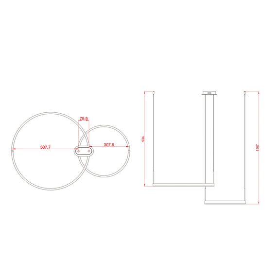 Kink Light 08219,33P(3000K) Подвес Тор матовое золото w90*60 (d40+60) h150 Led 60W (3000K), изображение 2