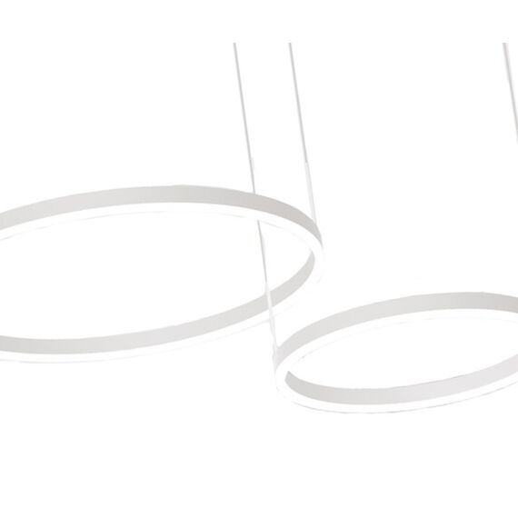 Kink Light 08219,01PA(4000K) Подвес диммируемый Тор белый w90*60(d40+60) h150 Led 60W (4000K) с пультом ДУ, изображение 2