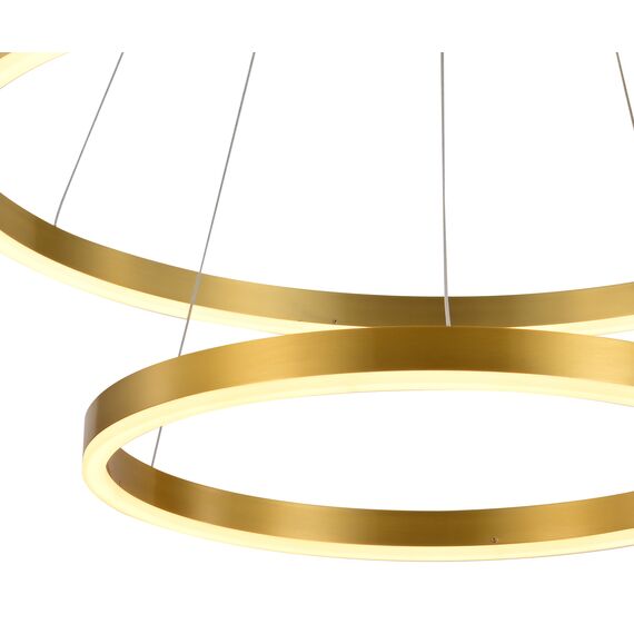 Kink Light 08219,36A(3000K) Подвес диммируемый Тор латунь d60+40 h150 Led 60W (3000K) с пультом ДУ, изображение 3