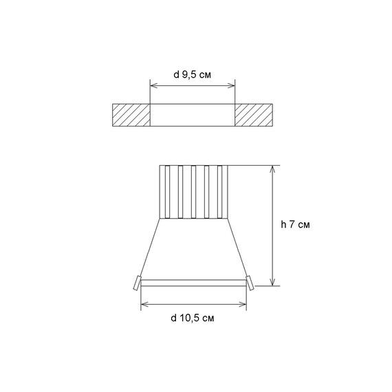 Kink Light 2143 Светильник встраиваемый белый d10,5 h7 Led 7W (4000K), изображение 2