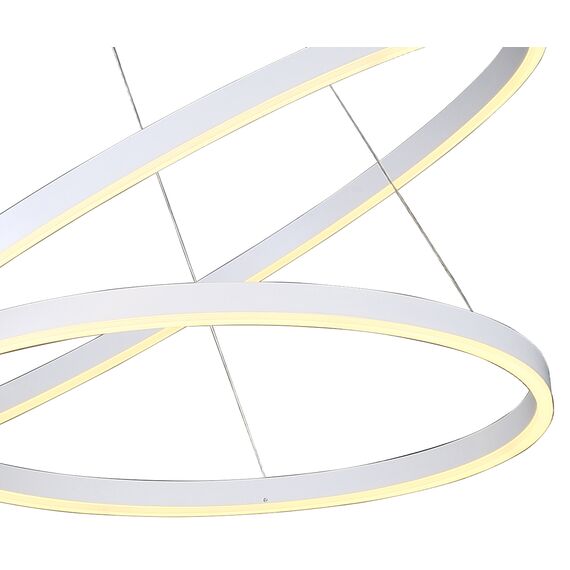 Kink Light 08220,01A(4000K) Подвес диммируемый Тор белый d80+60 h150 Led 86W (4000K), изображение 3