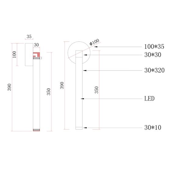 Kink Light 08456W,19 Бра Эванте черный w10*3,5 h39 Led 7W (4000K), изображение 2