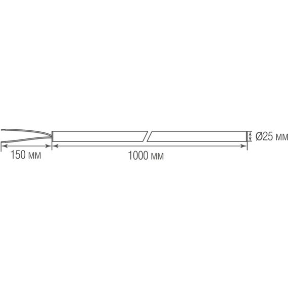 Donolux DL18900WW16 Светильник для LIGHT WAVE, TUBA, 16Вт, D25xL1000 мм, 948Лм, DC 48В, Ra90, 360°, 3000К, IP20, матовый белый, изображение 4