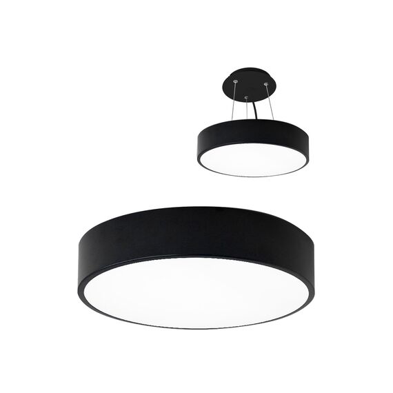 Kink Light 05460,19 Светильник Медина черный d60 h10 Led 48W (4000K) 2 типа крепления: потолочное и подвесное