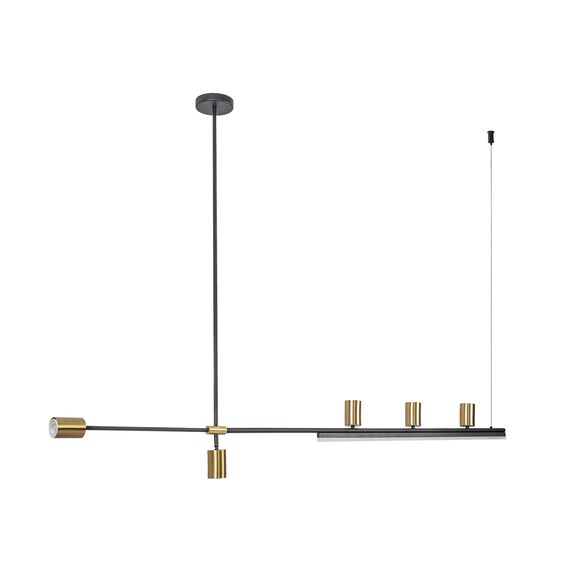 Kink Light 07618-120,36 Люстра Рия латунь L120 h116/86/46 GU10 5*5W+Led 12W (3000K) (лампы в комплекте)