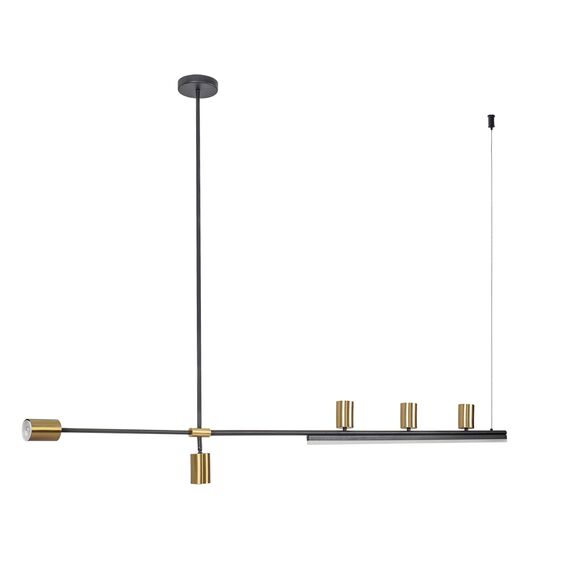 Kink Light 07618-150,36 Люстра Рия латунь L150 h116/86/46 GU10 5*5W+Led 15W (3000K) (лампы в комплекте)