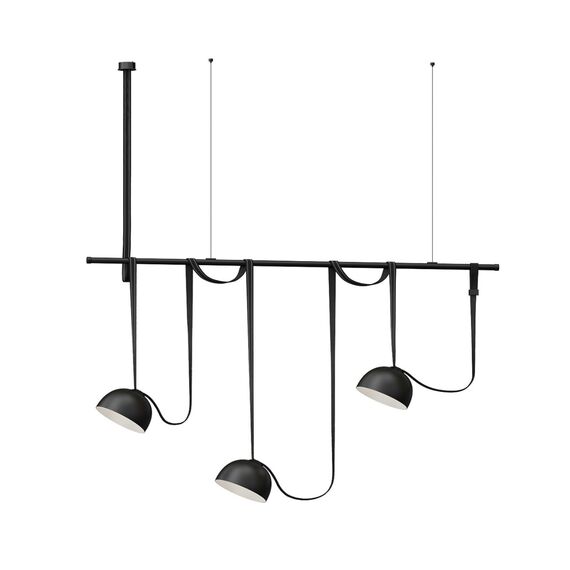 Kink Light 6426-1K,19 Комплект ременной трековой системы Сатори черный w150*20 h245 Led 3*15W (4000K)