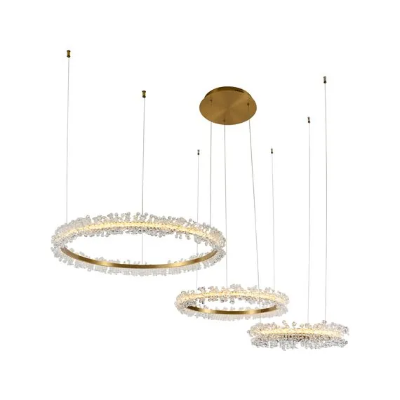 Kink Light 08246,36PA(4000K) Подвес диммируемый Лаура латунь d40+60+80 h150 Led 110W (4000K) с пультом ДУ