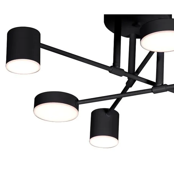 Kink Light 07649-6D,19(4000K) Люстра диммируемая Мекли черный d57 h25 Led 3*12W+3*16W (4000К) с пультом ДУ, изображение 3