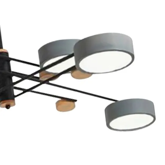 Kink Light 07648-6,16(4000K) Люстра Рапис серый d100 h70 LED 6*16W (4000K), изображение 3