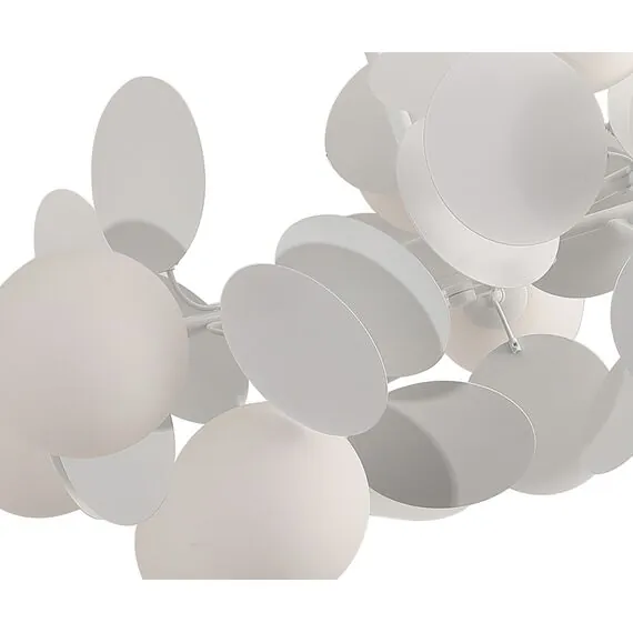 Kink Light 074160-10,01(01) Подвес Матиас белый d67 h50 G9 10*5W (Led лампы в комплекте, 4000K) (белый корпус, белые декор элементы), изображение 3